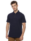 Monte Carlo Men's Navy Blue Zipper Polo T-Shirt | Premium Half Sleeve Zip Neck Polo