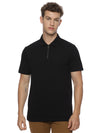 Monte Carlo Men's Black Zipper Polo T-Shirt | Premium Half Sleeve Cotton Zip Neck Polo