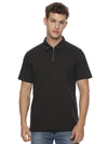Monte Carlo Men's Charcoal Grey Zipper Polo T-Shirt | Premium Half Sleeve Cotton Zip Neck Polo