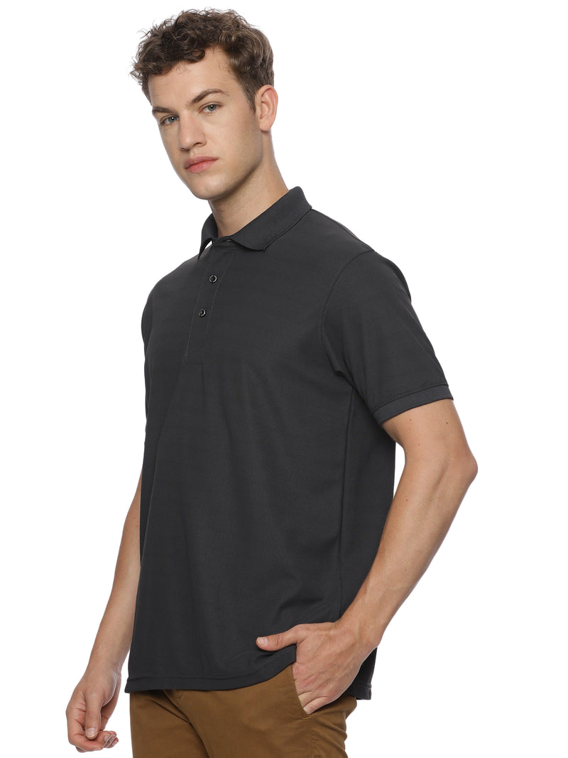 Monte Carlo Men's Dry Fit Polo T-Shirt - Black | Premium Performance Half Sleeve Polo
