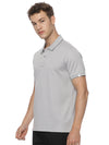 Monte Carlo MC Jaggard Light Grey Melange Polo T-Shirt for Men | Cotton Regular Fit Polo
