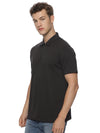 Monte Carlo Men's Charcoal Grey Zipper Polo T-Shirt | Premium Half Sleeve Cotton Zip Neck Polo