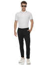 Monte Carlo Men's White Tipping Polo T-Shirt | Premium Half Sleeve Cotton Polo with Contrast Collar