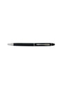 Black & Steel Stylus Ballpoint Pen with Rubber Tip
