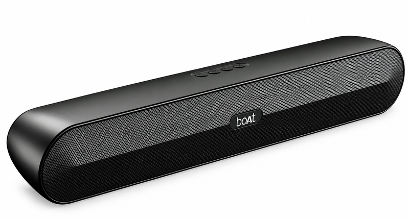 boAt Aavante Bar Joy Portable Bluetooth Soundbar – Premium Black, 10W RMS Stereo Sound, Bluetooth 5.4, TWS, Built-in Microphone, HDMI ARC, AUX & Optical Connectivity