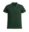 Bottle Green Tipping Polo T-Shirt — Contrast Tipping Collar