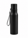Black Cola Shape Insulated Water Bottle with Carry Strap | Travel Thermos Flask Customize