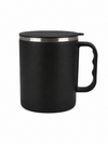 Black Stainless Steel Coffee Mug with Lid | Insulated Office Travel Mug 150 ML Customize