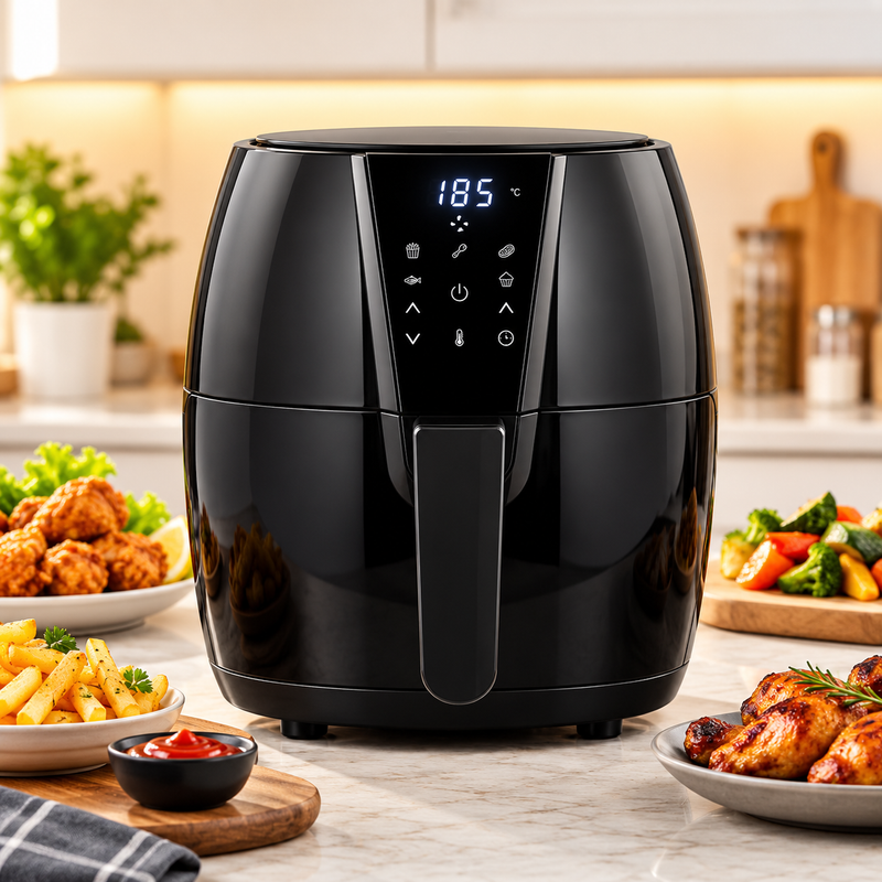 Lifelong Digital Air Fryer | Touch Control Air Fryer for Crispy Fries, Chicken & Healthy Cooking