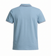 Light Blue Tipping Polo T-Shirt — Contrast Tipping Collar