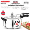 Miss Mary Handi Pressure Cooker 5 Litre Silver (MMH50) – Large Capacity Aluminium Cooker | Corporate Gift Essential