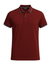 Maroon Tipping Polo T-Shirt — Contrast Tipping Collar