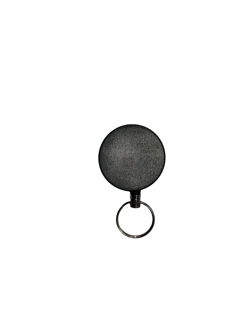 Retractable Badge Reel with Key Ring | Round ID Card Holder | Extendable Pull Reel
