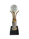Premium Globe Crystal Trophy with Gold Finish | Corporate Award, Employee Recognition & Achievement Trophy