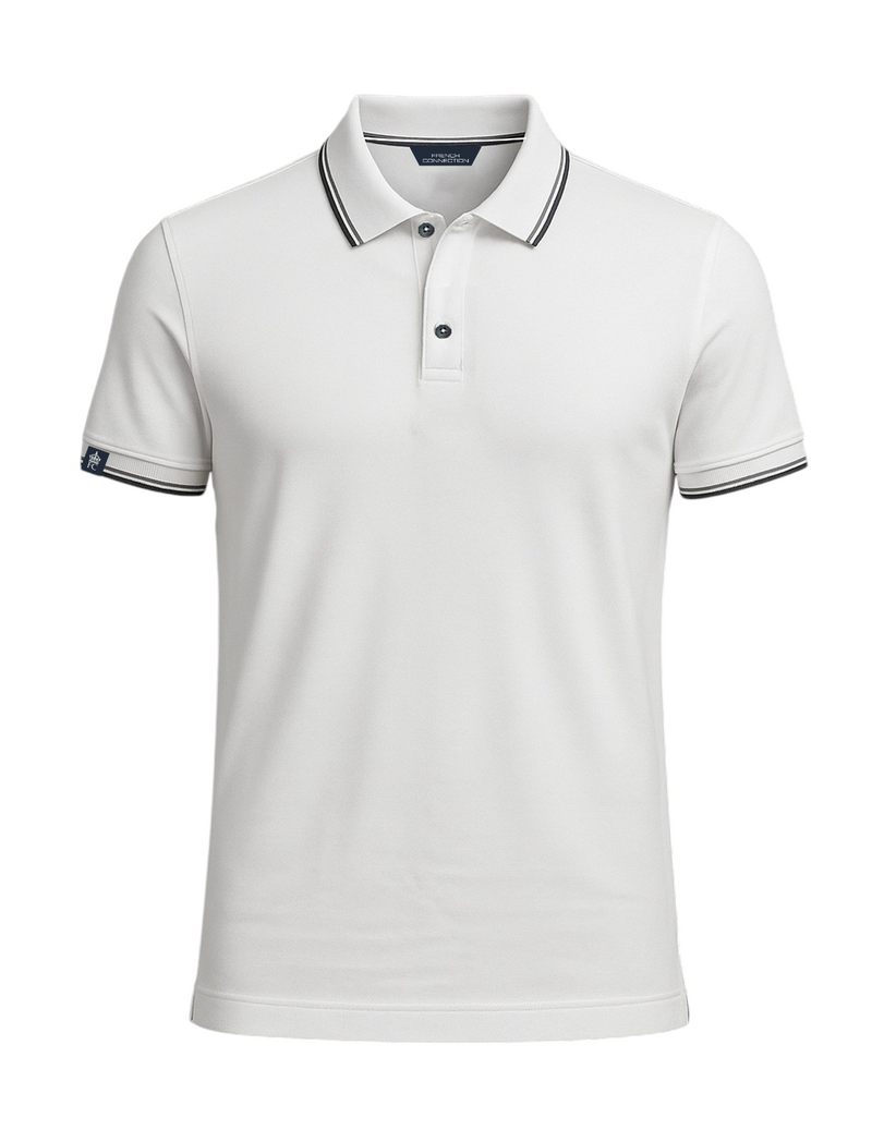 Black White Tipping Polo T-Shirt — Contrast Tipping Collar