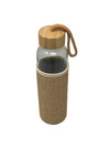 Glass Water Bottle with Bamboo Lid & Jute Sleeve | Eco-Friendly Reusable Bottle | 500ml Customize