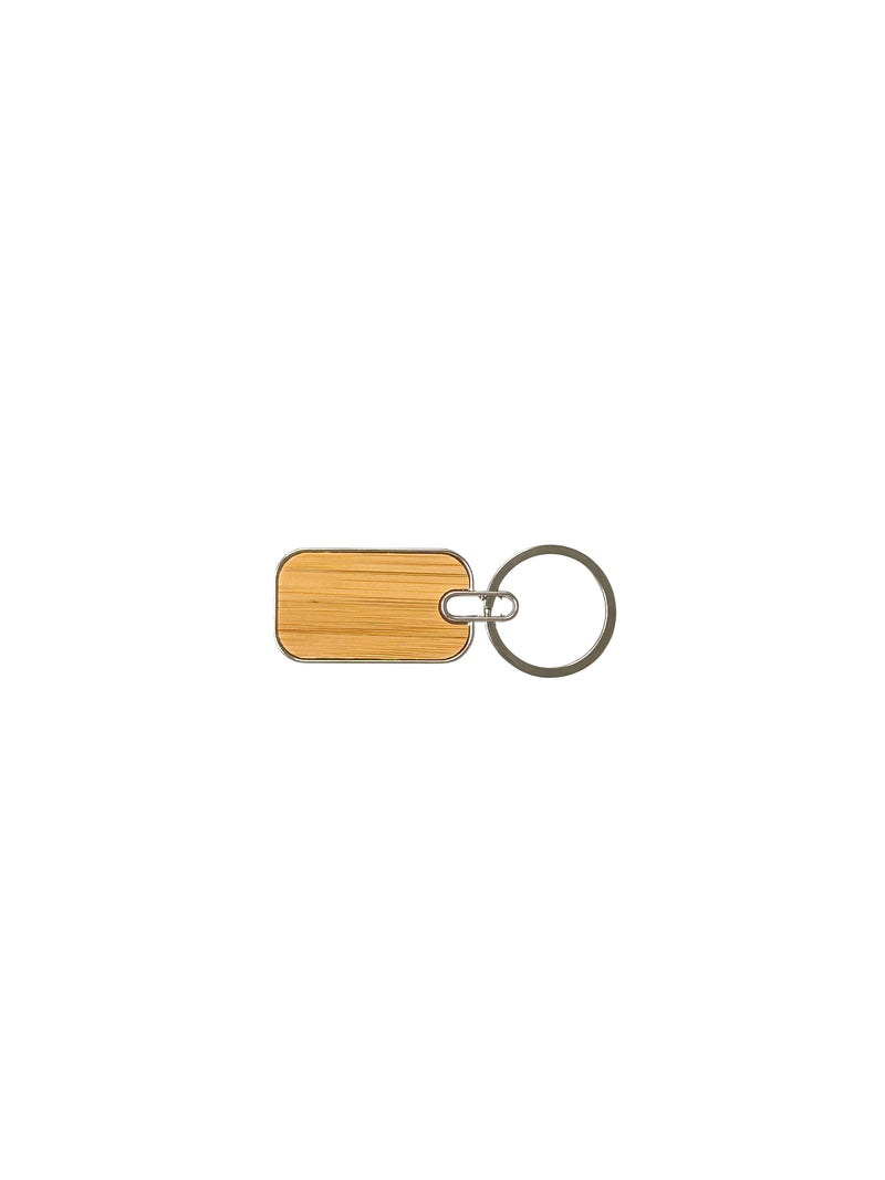 Bamboo Wood Rectangle Keychain | Eco-Friendly Personalized Gift