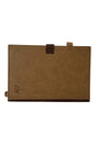 Premium Brown Leatherette Executive Diary Organizer with Metal Lock Closure