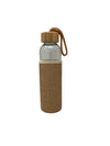 Glass Water Bottle with Bamboo Lid & Jute Sleeve | Eco-Friendly Reusable Bottle | 500ml Customize