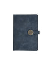 Premium Blue Leatherette Executive Diary Organizer with Metal Button Closure