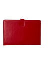Premium Red Faux Leather Portfolio & Organizer