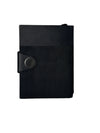 Premium Black Ribbed Foldable Portfolio & Notebook Organizer