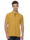 Monte Carlo Men's Mustard Yellow Dry Fit Polo T-Shirt | Premium Half Sleeve Performance Polo
