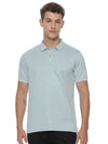 Monte Carlo MC Jaggard Green Melange Polo T-Shirt for Men | Cotton Regular Fit Polo