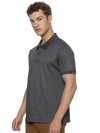 Monte Carlo MC Jaggard Charcoal Grey Polo T-Shirt for Men | Cotton Regular Fit Polo
