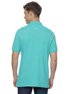 Monte Carlo Men's Aqua Blue Plain Polo T-Shirt | Premium Half Sleeve Solid Polo Tee