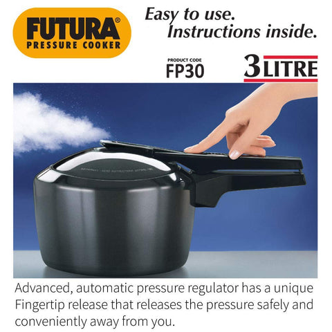 Hawkins Futura 3 Litre Pressure Cooker – Hard Anodised Cookware | Premium Corporate Kitchen Gift
