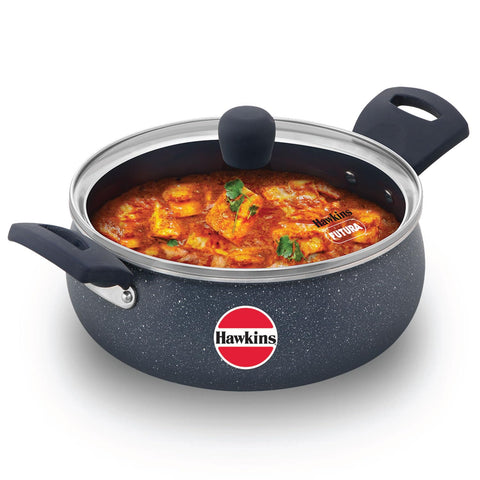 Hawkins Ceramic Nonstick Handi with Glass Lid – Healthy Cooking Cookware | Premium Corporate Gift