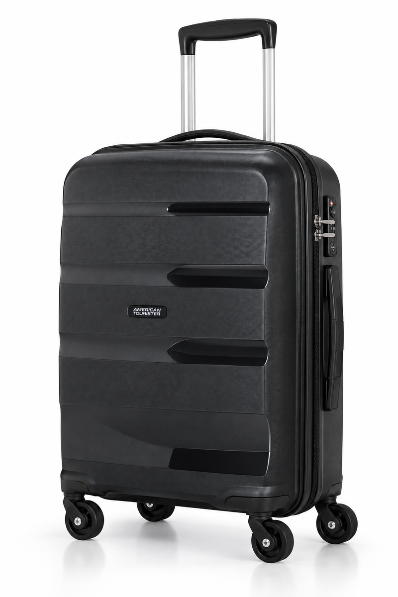 American Tourister Sprint 75cm Large Trolley Bag – Black Polypropylene Hard Shell Luggage