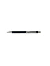 Black Steel Slim Ballpoint Pen with Chrome Accents