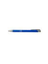 Blue Steel Ballpoint Pen with Silver Trim
