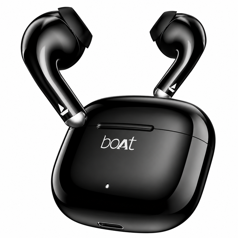 boAt Airdopes Beat, 13mm Drivers, ENx Technology, Beast Mode(Low Latency), Upto 35H Battery, Flex Fit Ear Tips, Bluetooth Earbuds, TWS Ear Buds Wireless Earphones with mic (Black)