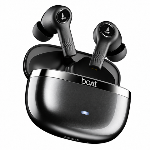 boAt Nirvana Ion ANC Pro Crystal Black Wireless Earbuds with Active Noise Cancellation, Hi-Res Audio, LDAC, 120H Playback, Bluetooth 5.3 & BEAST Mode
