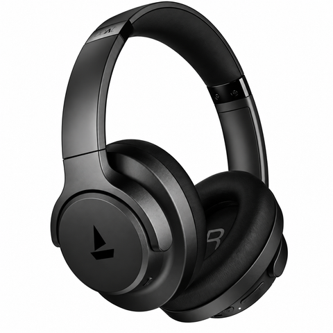 boAt Rockerz 512 ANC Cosmic Black Wireless Over-Ear Headphones with 40dB Hybrid ANC, 80H Playback, 40mm Drivers, Bluetooth 5.4 & 40ms BEAST Mode