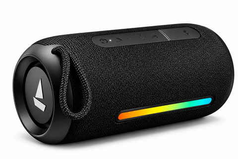 boAt Stone 358 Pro Portable Bluetooth Speaker, 14W Signature Sound, RGB LED Lights, 12 Hours Playback, IPX5 Water Resistance, Bluetooth 5.3, TWS Mode, Raging Black