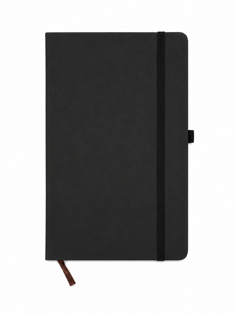 Executive Black Hard-Bound Diary with Elastic Band Customize