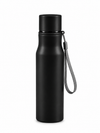 Black Cola Shape Insulated Water Bottle with Carry Strap | Travel Thermos Flask Customize