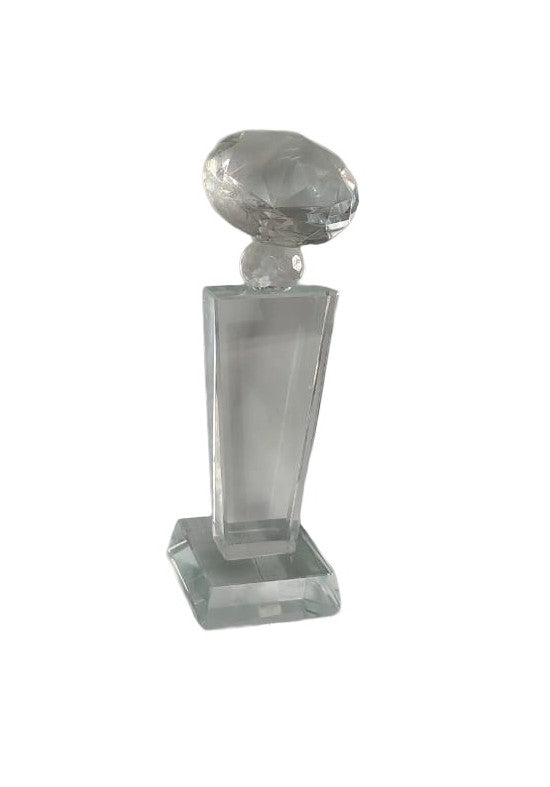 Premium Crystal Trophy with Diamond Top | Corporate Award, Employee Recognition & Business Gift