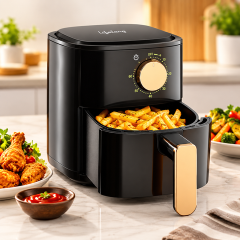Lifelong 2.5L Air Fryer 800W | Oil-Free Hot Air Fryer with 360° Air Circulation for Frying, Baking & Roasting
