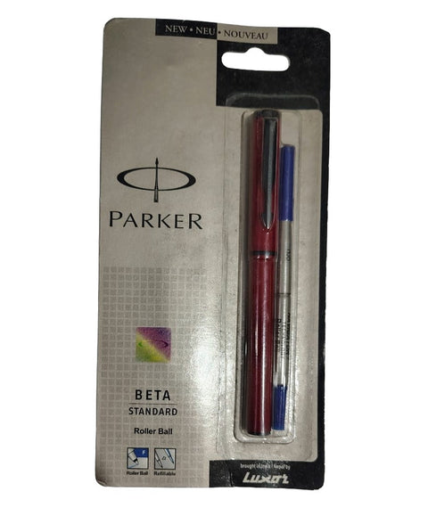 Parker Beta Standard Roller Ball Pen - Red | Refillable Premium Executive Writing Pen