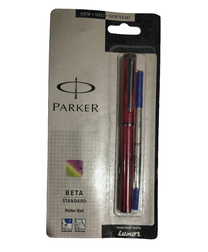 Parker Beta Standard Roller Ball Pen - Red | Refillable Premium Executive Writing Pen
