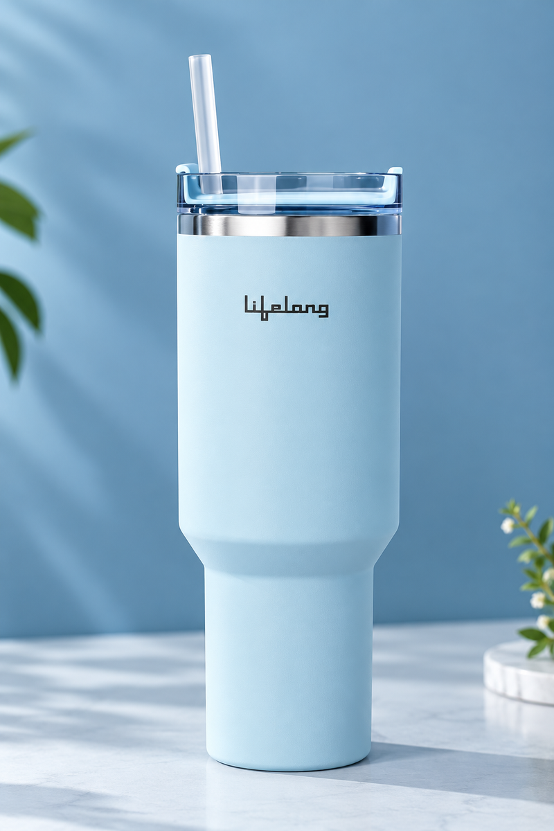 Lifelong Insulated Tumbler with Straw | Reusable Travel Mug & Water Cup for Hot and Cold Drinks