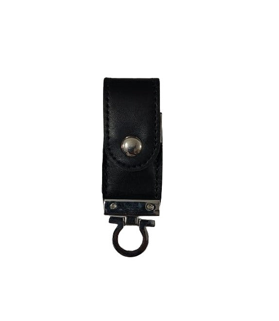 Leather USB Flash Drive 32GB with Metal Keychain | Premium Portable Pen Drive