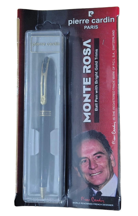 Pierre Cardin Paris Monte Rosa Ball Pen with Bright Gold Trims | Premium Metal Twist Ballpoint Pen