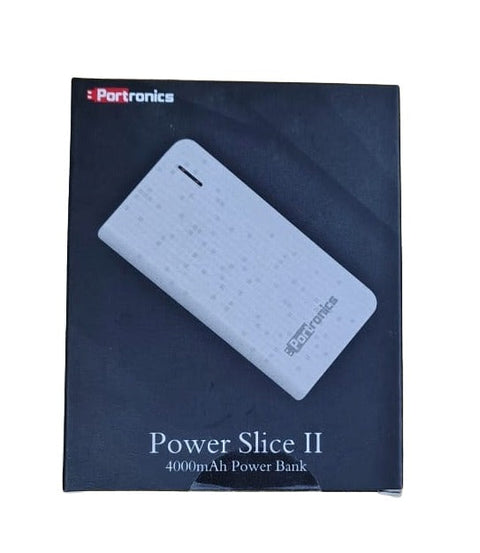 Portronics Power Slice II POR 491 4000mAh Power Bank | Compact Portable Charger