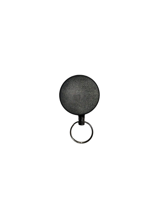Retractable Badge Reel with Key Ring | Round ID Card Holder | Extendable Pull Reel